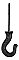 Cast Iron Victorian Ceiling Hook for Kerosene Lamps or Plants