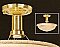 Ceiling Fixture - Beaded 3-Chain Fixture Hardware Set - Antique Bronze - NO SHADE