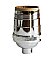Polished Nickel Cast Lamp Socket - UNO Threads - Short Keyless