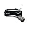 Polished Nickel Pendant Ceiling Fixture Kit with Black Rayon Wire and Keyless Socket