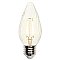 LED Filament Light Bulb: 2.5 Watt (25 Watt Equivalent) Clear Flame Dimmable F15 Type