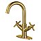 Fauceture LS8453JX Concord Two-Handle Bathroom Faucet with Push Pop-Up, Brushed Brass