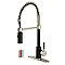 Gourmetier LS8779DKL Kaiser Single-Handle Pre-Rinse Kitchen Faucet, Matte Black/Brushed Nickel