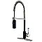 Gourmetier LS8779DPL Paris Single-Handle Pre-Rinse Kitchen Faucet, Matte Black/Brushed Nickel