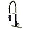 Gourmetier LS8779NYL New York Single-Handle Pre-Rinse Kitchen Faucet, Matte Black/Brushed Nickel