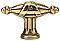 Ribbon & Reed Finger Pull or Knob - Small - Antique Brass