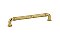 Estate Ribbon & Reed Pull - 6" on center - Unlacquered Polished Brass