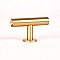 Round Bar Knob- Brushed Brass Finish