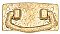 L. & J.G. Stickley Drawer Pull, Polished Brass