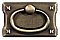 Mission Pull, Small, Zinc Alloy, Antique Brass Finish