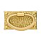 Arts & Crafts Collection Hammered Oval Ring Pull - Satin Brass