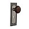 Complete Door Hardware Set - with Mission Plate with Brown Porcelain Knob