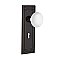 Complete Door Hardware Set - with Mission Plate with White Porcelain Knob
