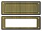 Small Solid Brass Mail Slot with Interior Slot, 8-7/8" wide
