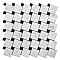 Honed Marble Mosaic Zanzibar Pattern Tile - 1 Sq. Ft.  Sheet - Carrara White with Jet Black Dot - *Quick Ship*