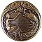 Peacock Lady Knob, Antique Brass