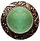 Victorian Jewel & Green Aventurine Knob, Antique Brass