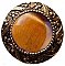 Victorian Jewel & Tiger Eye Knob, Antique Brass