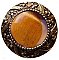 Victorian Jewel & Tiger Eye Knob, Antique Brass
