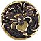 River Irises Knob, Antique Brass