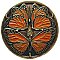 Monarch Knob, Brass Enameled