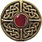 Celtic & Red Carnelian Knob, Antique Brass