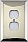 Jumbo Oversized Polished Nickel Stamped Single Duplex Switchplate / Cover Plate