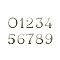4" Solid Brass House Number - Satin Nickel