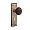 Complete Door Set - Featuring New York Plate with Brown Porcelain Knob