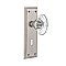 Complete Door Set - Featuring New York Plate with Oval Fluted Crystal Knob