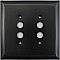 Jumbo Oversized Oil Rubbed Bronze Stamped Double Pushbutton Switchplate / Cover Plate