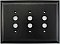 Jumbo Oversized Oil Rubbed Bronze Stamped Triple Pushbutton Switchplate / Cover Plate