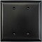 Jumbo Oversized Oil Rubbed Bronze Stamped Double Blank Switchplate / Cover Plate