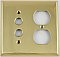 Polished Forged Unlacquered Brass Single Pushbutton/Duplex Switchplate
