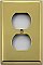 Polished Forged Unlacquered Brass Single Duplex Switchplate