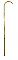 Solid Brass Gooseneck 2-Piece Bathtub Shower Riser - Multiple Finishes Available