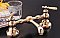 8" Columbia Solid Brass Bridge Faucet - Metal Lever Handles - Multiple Finishes Available
