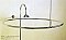 Solid Brass Round Shower Curtain Enclosure Rod, 32" diameter - Multiple Finishes Available