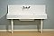 Traditional Farmhouse 5' Porcelain Kitchen Sink with Drainboard and Backsplash with Porcelain Legs