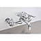 Solid Brass Wall Mounted Kitchen Faucet with Soap Dish & Swivel Spout - Multiple Finishes Available