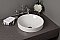 Fireclay Round Drop-in Lavatory Bathroom Sink