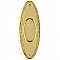 Solid Brass Oval Beaded Pocket Door Flush Pull, Unlacquered Brass