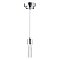 Polished Chrome Mini Pendant LED Ceiling Fixture with Bubble Glass