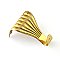 Cast Picture Moulding Hook or Hanger for Picture Rail, Polished Brass