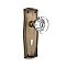 Complete Door Set - Featuring Prairie Plate with Round Clear Crystal Knob