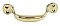 Bar Handle, 4-3/4" centers, Polished Brass