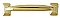 Off Center Handle Pull or Window Sash Lift - Polished Brass
