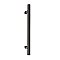 Round Barn Door Pull Handle, Black Finish