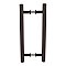 Round Barn Door Pull Handle, Double Sided, Bronze Finish