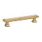 Geometric Rectangular Pull, 6" on center, Satin Brass
